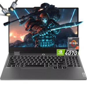 Lenovo LOQ 15 Gaming Laptop RTX 4070 – AMD Ryzen 7 7435HS Beat i7-12650H- 15.6 FHD Display G-SYNC – Backlit Keyboard – USB Type-C – Windows 11 – Computadora Gamer (64GB DDR5 RAM |2TB PCIe SSD)
