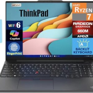 Lenovo ThinkPad E16 GEN 1 Home & Business Laptop (AMD Ryzen 7 7730U 8-Core, 32GB RAM, 1TB PCIe SSD, AMD Radeon, 16.0″ 60 Hz Wide UXGA (1920×1200), WiFi, Win 11 Pro) with Dockztorm Hub