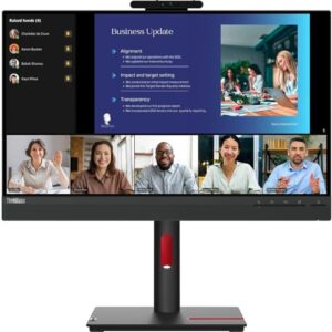 Lenovo ThinkVision T24v-30 24″ Class Webcam Full HD LCD Monitor – 16:9 – Raven Black