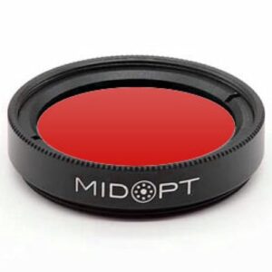 Light Red Bandpass Filter for Machine Vision, BP Series, Broad Bandwidth, Range: 615-645nm, BP635-27, Fits M27 Lens Filter Thread