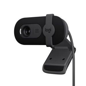 Logitech Brio 101 Full HD 1080p Webcam for Meetings, Streaming, Desktop, Laptop, PC – Built-in Mic, Shutter, USB-A, Teams, Zoom – Black