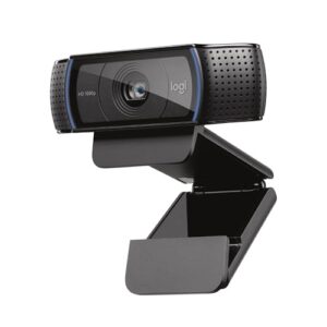 Logitech C920x HD Pro Webcam, Full HD 1080p/30fps Video, Clear Audio, HD Light Correction, PC Camera Webcam, Works with Skype, Zoom, Facetime, PC, Laptop, Mac, Tablet – Black