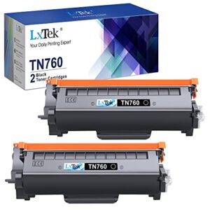 LxTek Compatible Toner Cartridge Replacement for Brother TN760 TN 760 TN730 TN 730 Compatible with MFC-L2710DW HL-L2350DW HL-L2370DWXL MFC-L2750DW HL-L2395DW MFC-L2690DW Tray (Black, 2 Pack)