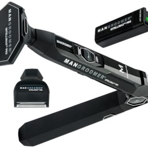 MANGROOMER – INTELLIMAX PRO – New Back Shaver with 2 Shock Absorber Flex Heads, Power Hinge, Extreme Reach Handle and Advanced 2.7″ Extra-Wide Blade Design (Version 2.0)