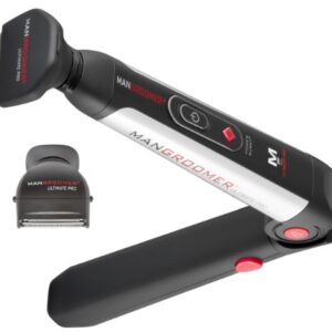 MANGROOMER – ULTIMATE PRO Back Shaver with 2 Shock Absorber Flex Heads, Power Hinge, Extreme Reach Handle and Power Burst