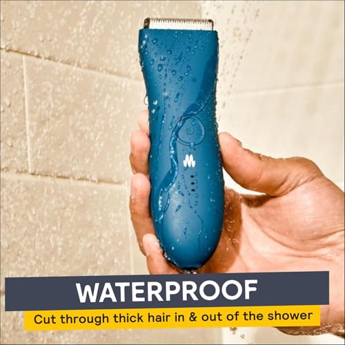 MERIDIAN The Trimmer Original - Body Hair Trimmer for Men, Electric Shaver for Pubic Hair, Chest, Legs & Bikini, Waterproof & Rechargeable, Ocean - Image 5