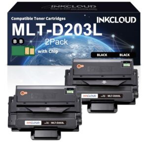MLT-D203L 2 Black Compatible Toner Cartridge High Yield Replacement for Samsung 203L 203 MLT-D203L Work with Proxpress M3320ND M3870FW M4020ND M3370FD M3820DW M4070FR M4070FX Printer