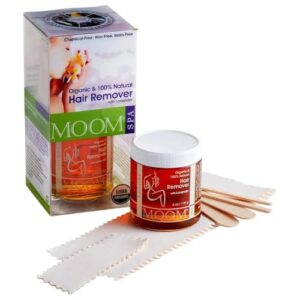 MOOM Organic Hair Removal Kit with Lavender, 6 oz, Chemical-Free and Natural Waxing Kit