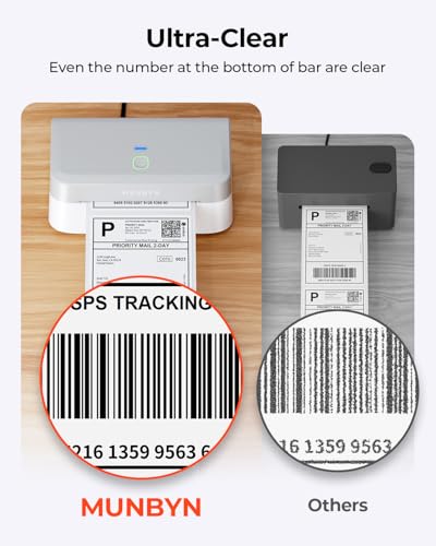 MUNBYN Bluetooth Thermal Label Printer RW403B, Wireless 4x6 Shipping Label Printer for Small Business, Compatible with Android, iPhone, Windows, Mac, Chromebook, Print Width 1.57"-4.25" - Image 3