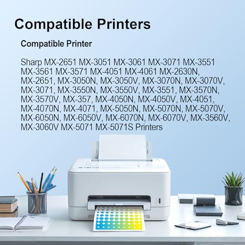 MX61NT MX-61NT Toner Cartridges MX-61NT-BA MX-61NT-CA MX61NT-MA MX-61NT-YA Compatible with Sharp MX-2651 MX-3051 MX-3061 MX-3071 MX-3551 MX-3561 MX-3571 MX-4051 MX-4061 Printers - Image 3