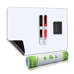 Magnetic Dry Erase Board Fridge White Board Sheet 20 x13 inch, Flexible Large Refrigerator Magnets Whiteboard Planner for Home Kitchen, 2 Markers and Eraser