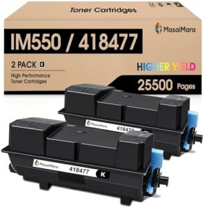 MasaiMara IM550 IM 550 418477 High Capacity Compatible Toner Cartridges Replacement for Ricoh IM 600SRF IM 600 IM 550F IM 550 P800 P801 IM600SRF IM600 IM550F IM550 Printer (Black, 2-Pack)