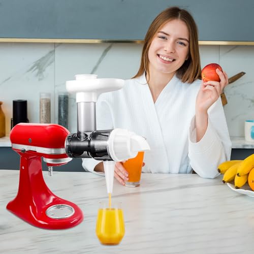 Masticating Juicer Attachment for Kitchen aid Stand Mixers, Masticating Juicer Accessories,Slow Juicer Attachment for All Models Kitchenaid Juicer Mixers and Cuisinart (White) - Image 3