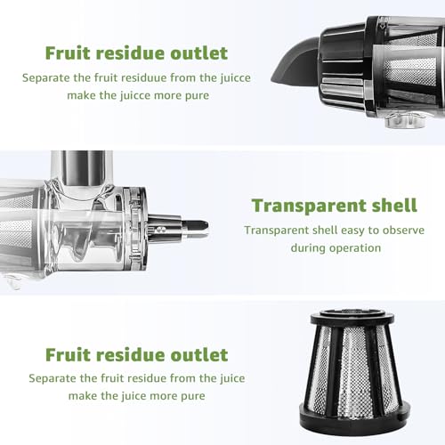 Masticating Juicer Attachment for Kitchen aid Stand Mixers, Masticating Juicer Accessories,Slow Juicer Attachment for All Models Kitchenaid Juicer Mixers and Cuisinart (White) - Image 6