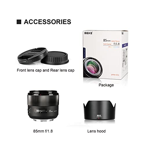 Meike 85mm F1.8 Full Frame Auto Focus Medium-Telephoto Portrait Lens Compatible with Canon EOS EF Mount Digital SLR Cameras 5D Mark IV 6D Mark II - Image 7