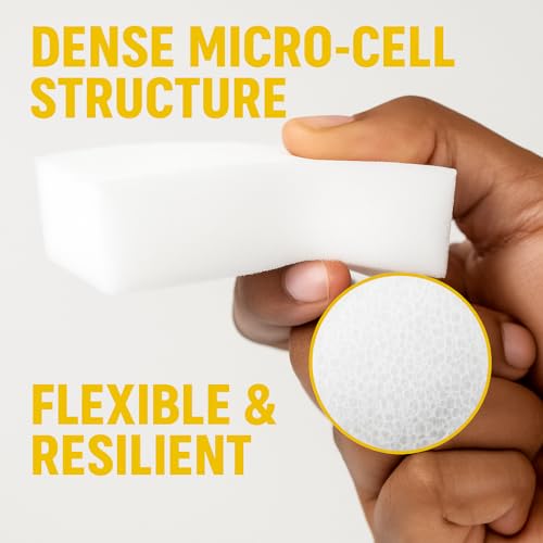 Melamine Sponge, 50 Pack Melamine Foam, Magic Sponge Eraser Sheets in Bulk,Chemical-Free Foam Cleaner,Bathroom Oven Shower Glass Dishes Stove Kitchen Sinks Bathtub Wall Tile Baseboard Shoe Cleaner - Image 3