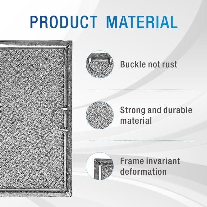 Microwave Filter,Filters for Kitchen Oven,Microwave Aluminum Grease Filter Replacement Fit for GE Model WB06X10608 Size Is 7"x 5" Inches,Two Pack MAF-01 - Image 5