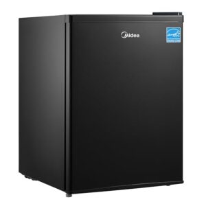 Midea WHS-87LB1 Refrigerator, 2.4 Cubic Feet, Black