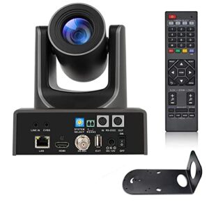 NDI PTZ Camera with 20X Optical Zoom, 1080p Live Streaming for Church, Conference and Live Production, HDMI, NDI HX 4.6 (Black)