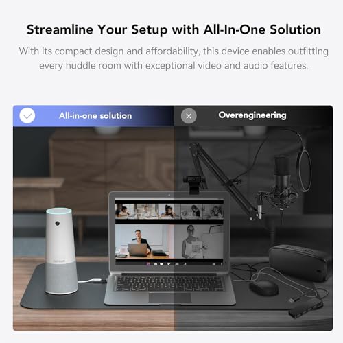 NUROUM C20(2nd Gen) HD Conference Webcam, 1080P Video Conferencing Camera with Microphone and Speaker, All in One Computer Camera for Desktop, 13ft Voice Pickup, AI Noise-Cancellation, USB Plug&Play - Image 4
