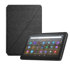 New Amazon Fire HD 8 Tablet (32GB Black, 2024 release) + Standing Cover (Black)