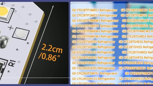 New Upgraded WR55X11132 WR55X25754 Refrigerator Light Replacement led wr55x30602 wr55x26486 eap12172918 4590213 ap6261806 Without Cover 2 PCS - Image 8