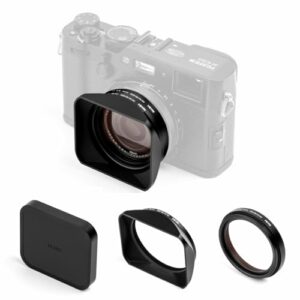 NiSi – Black Adapter Hood Kit for Fujifilm X100 Series – Lens Protection for Fuji X100 Cameras (X100, X100S, X100F, X100T, X100V, X100VI) – Durable Design, Nano Coating and Enhanced UV Filter Features