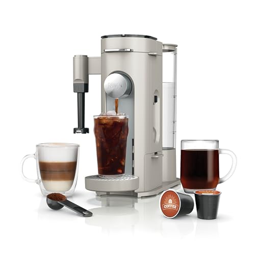 Ninja Pod & Grounds Specialty Single-Serve Coffee Maker, K-Cup Pod Compatible, Brews Grounds, Compact Design, Built-In Milk Frother, 56-oz. Reservoir, 6-oz. Cup to 24-oz. Mug Sizes, Stone, PB051ST - Image 2