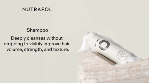 Nutrafol Shampoo, Cleanse and Hydrate Hair and Scalp, Improves Hair Volume, Strength and Texture, Physician-formulated for Thinning Hair, Color Safe, Sulfate Free