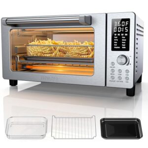 Nuwave Bravo Pro Convection Air Fryer Toaster Oven Combo, 2025 New and Improved, 10-in-1, 50°-450°F Temp Controls, Quick & Even Crisp Technology, 21Qt Capacity, Stainless Steel, PFAS Free