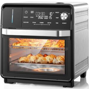 Nuwave Combi Steam Oven, 16Qt All-in-One Stainless Steel Multi-Cooker: Air Fry, Toast, Steam, Sous Vide & More, Precise 50-450°F, Adjustable Moisture, 120 Presets, Programmable Memories, Easy to Clean