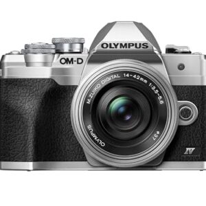 OM SYSTEM OLYMPUS E-M10 Mark IV Silver Micro Four Thirds System Camera M.Zuiko Digital ED 14-42mm F3.5-5.6 EZ kit 20MP Sensor 5-Axis Image Stabilization 4K Video Wi-Fi
