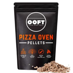 OOFT 100% Hardwood Pizza Oven Pellets – Moisture Proof Resealable Bag – High Heat Output – Suitable for Ooni, Dellonda, Nero, Fresh Grills, Ninja Woodfire and Other Pellet Ovens and Grills – 10lb Bag