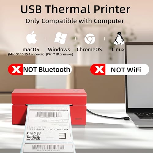 ORGSTA USB Shipping Label Printer - T001 4x6 Thermal Label Printer for Small Business, High Speed Label Printers for Shipping Package, Used for Ebay, Amazon, Shopify, Etsy, USPS, FedEx(USB Only) - Image 3