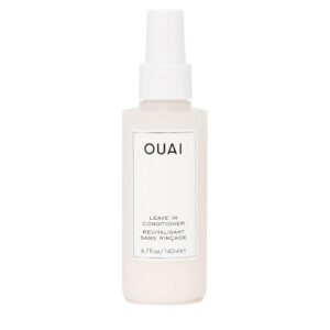 OUAI Leave In Conditioner & Heat Protectant Spray – Prime Hair for Style, Smooth Flyaways, Add Shine and Use as Detangling Spray – No Parabens, Sulfates or Phthalates (4.7 oz)