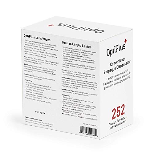 OptiPlus Eyeglass Lens Wipes l Pre-Moistened l Cleaning Wipes for Glasses, Smart Phones, Optical Lens, Goggles, and Watch Screen l Quick-Dry & Scratch-Free | 252 Count (504 Count (Pack of 1)) - Image 5