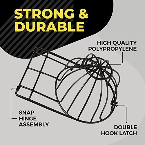 Original & Patented 3-Pack Baseball Hat Washer Cage for Washing Machine/Dishwasher, Kids & Adults Hat Cleaner/Washer/Shaper for Baseball Caps - Black - Image 3