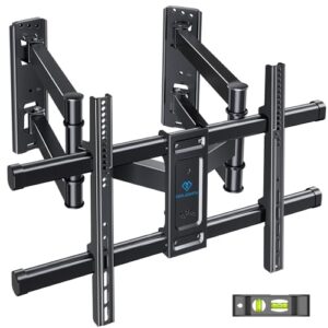 PERLESMITH Corner TV Wall Mount Full Motion, Corner TV Bracket Fits 37-70 Inch LED, LCD 4K Flat Curved Screen TVs Hold up to 99 lbs, Max VESA 600×400 Tilt, Swivel and Level, PSCLF1