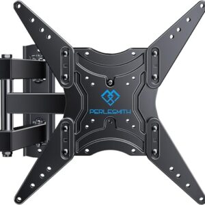 PERLESMITH Full Motion TV Wall Mount for 26-60 Inch TVs, TV Mount with Articulating Arms Swivels Tilt Extension – Wall Mount TV Brackets VESA 400×400 Fits LED LCD OLED 4K TVs Up to 77 lbs