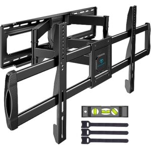 PERLESMITH Full Motion TV Wall Mount for 50”-90” TVs up to 165lbs, TV Mount Bracket with Dual Articulating Arms Swivel Tilt Extension, Max VESA 800x400mm, Fits 16”18” to 24″ Studs, PSXFK1