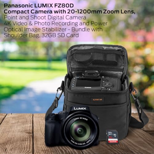 Panasonic LUMIX FZ80D 18.1MP Point & Shoot Digital Camera Bundle with Slinger Alpine 140 Multi-Device Shoulder Bag, SanDisk Ultra 32GB UHS-I SDHC Memory Card - Image 6