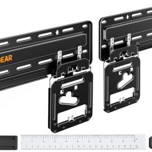 Perlegear Ultra Slim TV Wall Mount for 42”- 86” Flat and Neo QLED Frame TVs, Only 0.3” Low Profile TV Mount, Flat Television Wall Mount Holds up to 132 lbs, Blends Into Any Interior