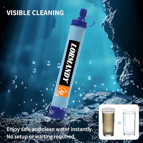 Personal Water Filter, Straw Water Purifier System, Outdoor Portable Water Fliter Straw, Emergency Survival Gear for Hiking Camping Accessories Travel Fishing Emergency Preparedness - Image 6