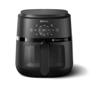 Philips 2000 Series Airfryer – 4.4 qt (4.2 l) Pan, 13 Cooking Functions, RapidAir Technology, Healthy Cooking with 90% Less Fat, Efficient & Fast (NA220/00), 9.8 pounds weight