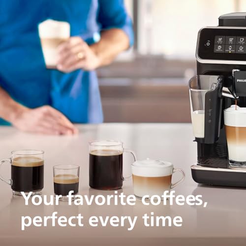 Philips 3200 Series Fully Automatic Espresso Machine, LatteGo Milk Frother, 5 Coffee Varieties, Intuitive Touch Display, 100% Ceramic Grinder, AquaClean Filter, My Coffee Choice, Black (EP3241/54) - Image 3