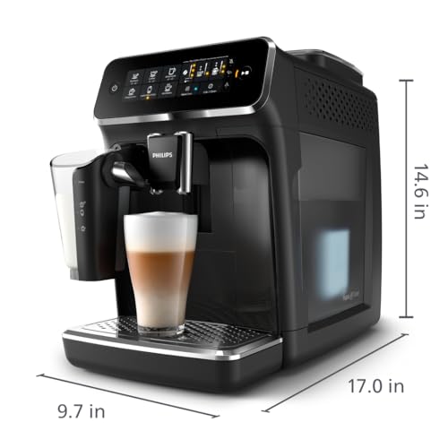 Philips 3200 Series Fully Automatic Espresso Machine, LatteGo Milk Frother, 5 Coffee Varieties, Intuitive Touch Display, 100% Ceramic Grinder, AquaClean Filter, My Coffee Choice, Black (EP3241/54) - Image 4