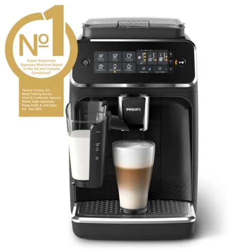Philips 3200 Series Fully Automatic Espresso Machine, LatteGo Milk Frother, 5 Coffee Varieties, Intuitive Touch Display, 100% Ceramic Grinder, AquaClean Filter, My Coffee Choice, Black (EP3241/54) - Image 5
