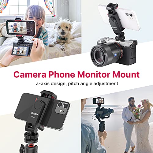 Phone Tripod Mount Holder for iPhone - ULANZI ST-06S Camera Hot 2 Cold Shoe Phone Mount Compatible for iPhone Android Sony Canon DJI Ronin S/SC Zhiyun Gimbals - Image 4