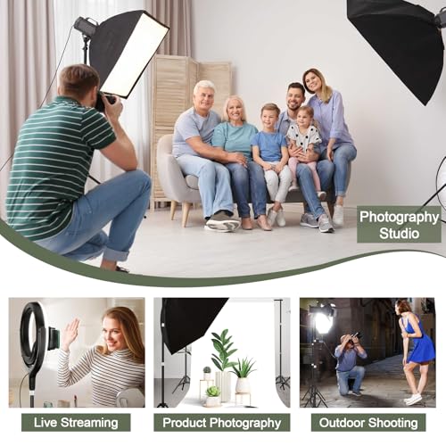 Photography Light Stand, 9.2ft/280cm Portable Reverse Folding Tripod with Travel Bag & 360 ° Rotatable Ball Head, Aluminum Tripod Stand for Video, Camera, Softbox, Umbrella, Wedding - Image 8