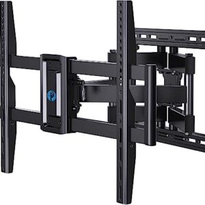 Pipishell Full Motion TV Wall Mount for 37-75 inch Flat/Curved TVs up to 100lbs, Wall Mount TV Bracket Swivel and Tilt, TV Mount Fits 8/12/16″ Wood Studs, Max VESA 600x400mm, PILF3